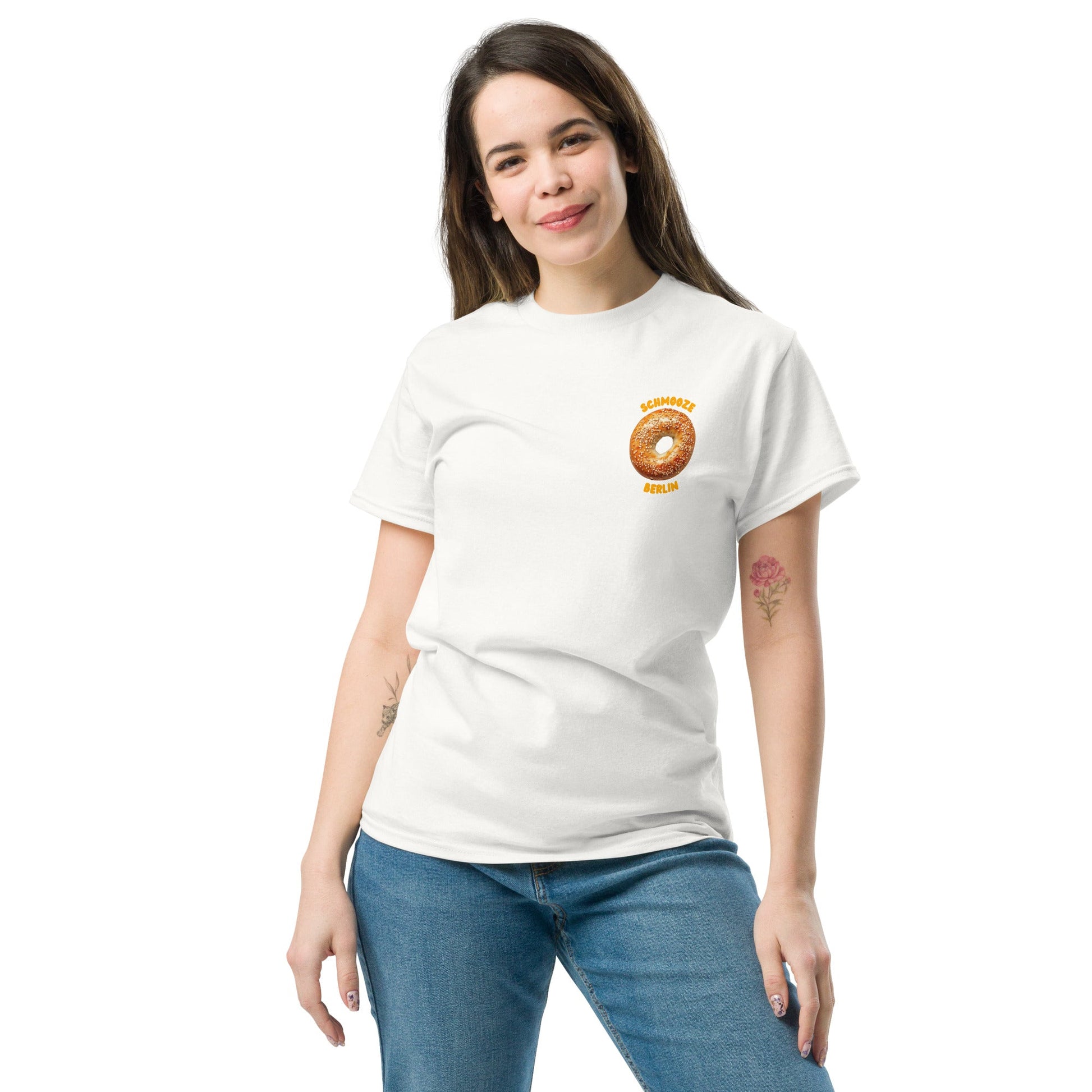 Schmooze Berlin Brown Bagel Tee - StreetHeartCreations