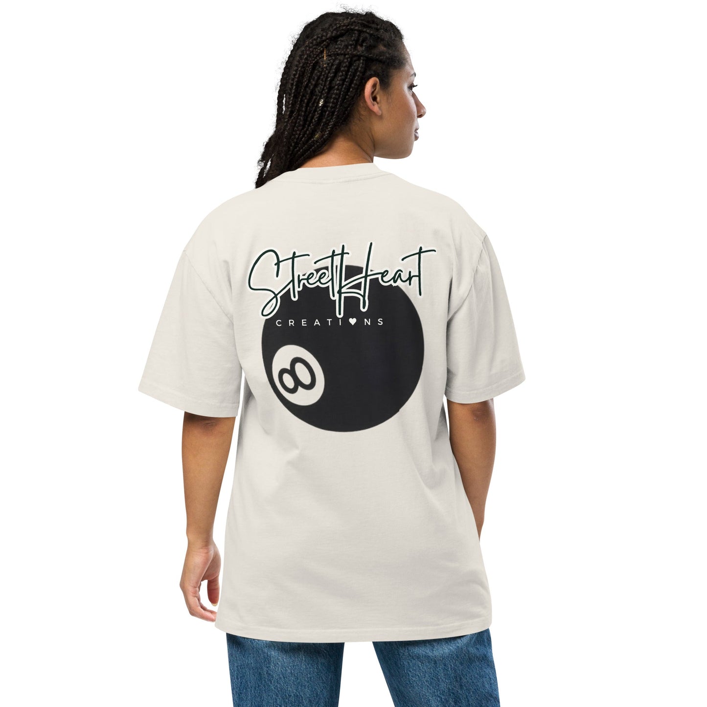 SHC Classic Pool Ball No 8 Tee - StreetHeartCreations