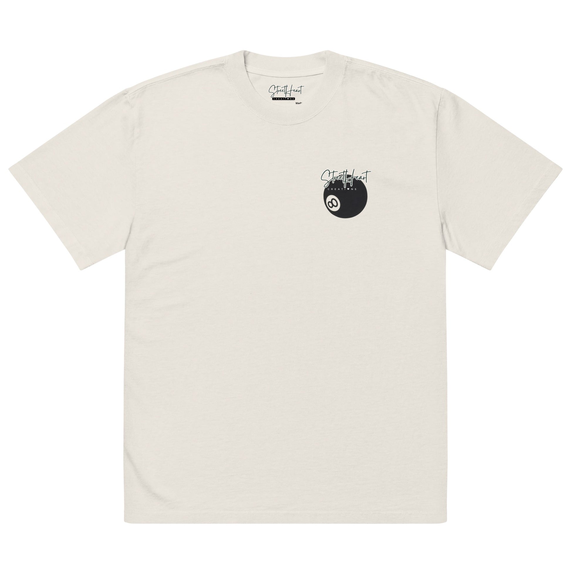 SHC Classic Pool Ball No 8 Tee - StreetHeartCreations